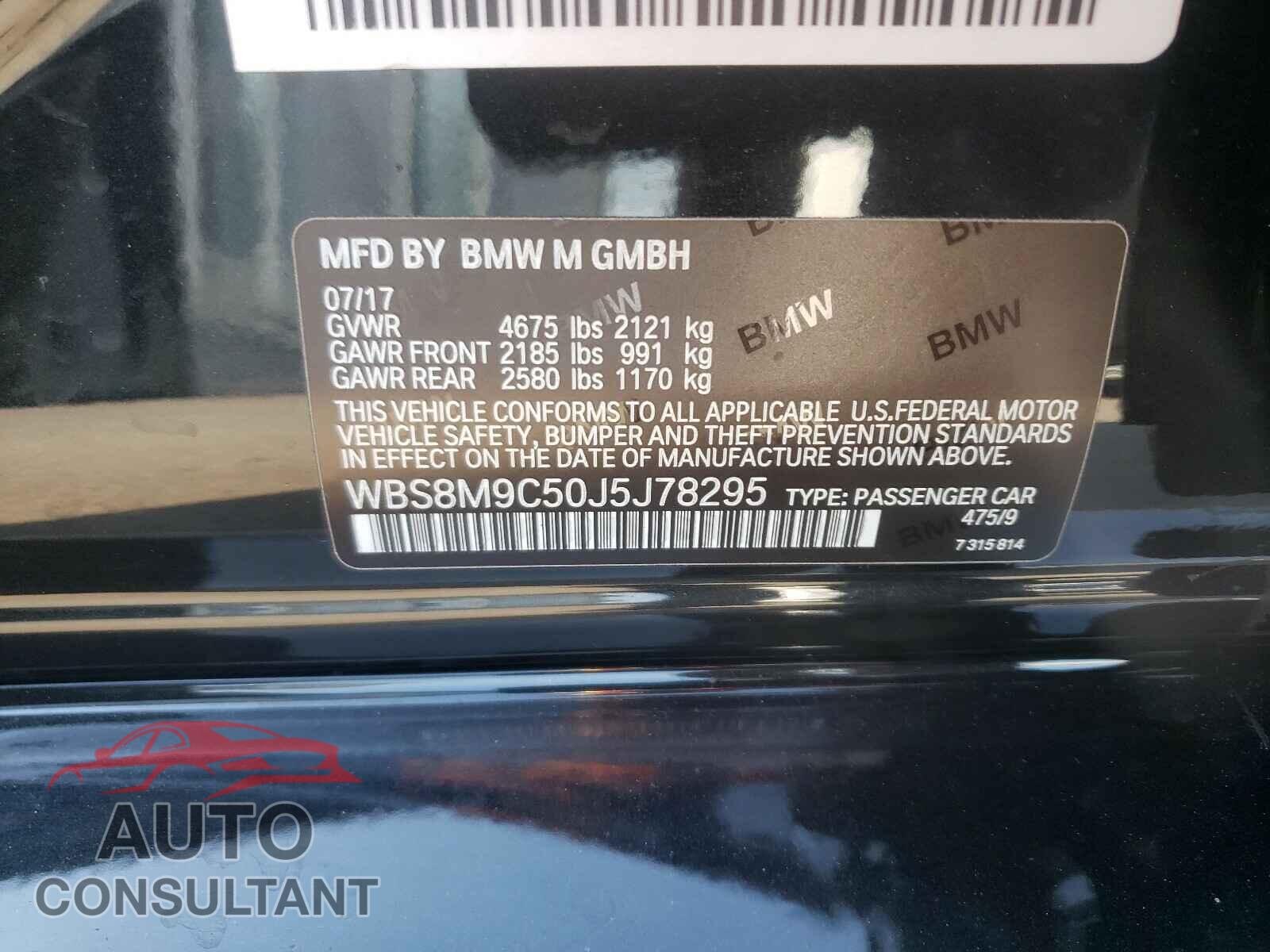 BMW M3 2018 - WBS8M9C50J5J78295