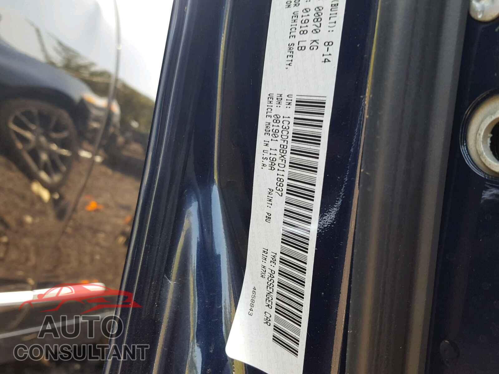 DODGE DART 2015 - 1C3CDFBBXFD118937