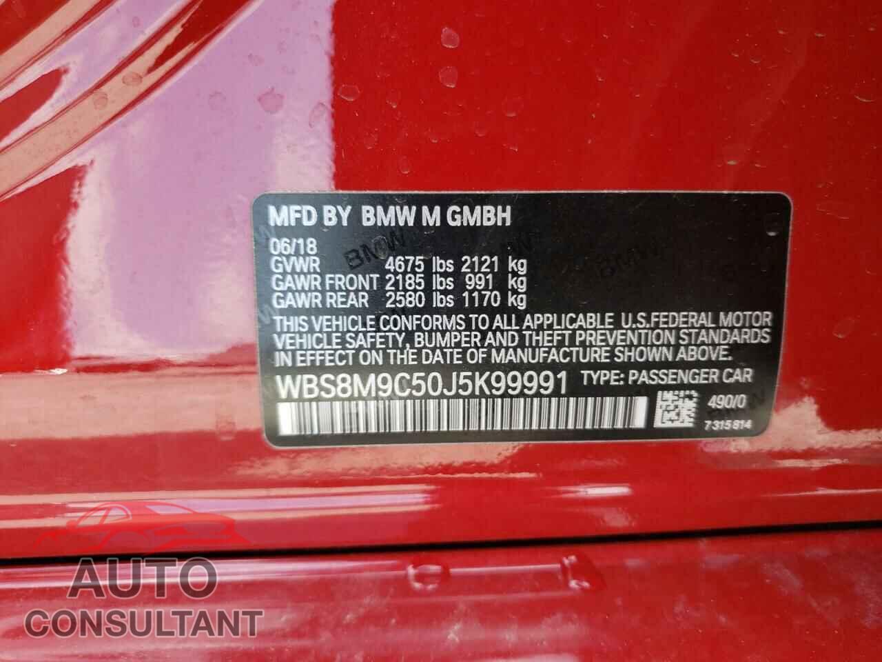 BMW M3 2018 - WBS8M9C50J5K99991