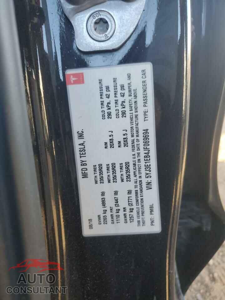 TESLA MODEL 3 2018 - 5YJ3E1EB4JF069694
