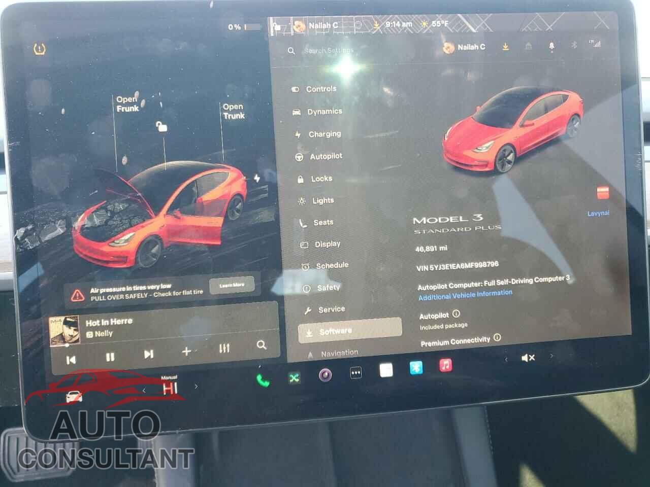 TESLA MODEL 3 2021 - 5YJ3E1EA6MF998796