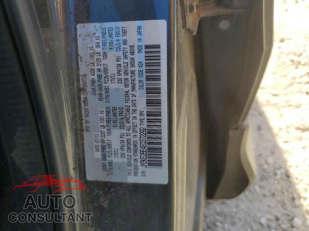MAZDA CX-5 2014 - JM3KE2BE4E0372292