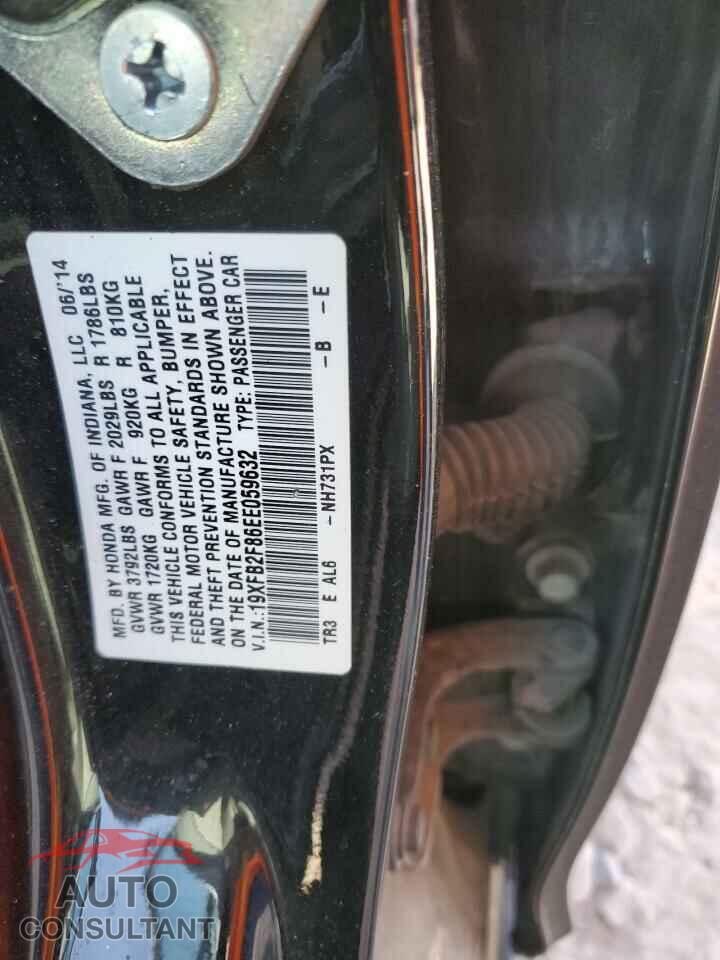 HONDA CIVIC 2014 - 19XFB2F86EE059632