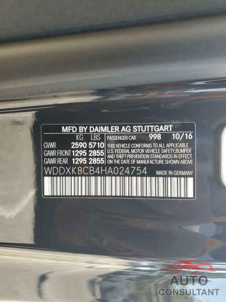 MERCEDES-BENZ S-CLASS 2017 - WDDXK8CB4HA024754