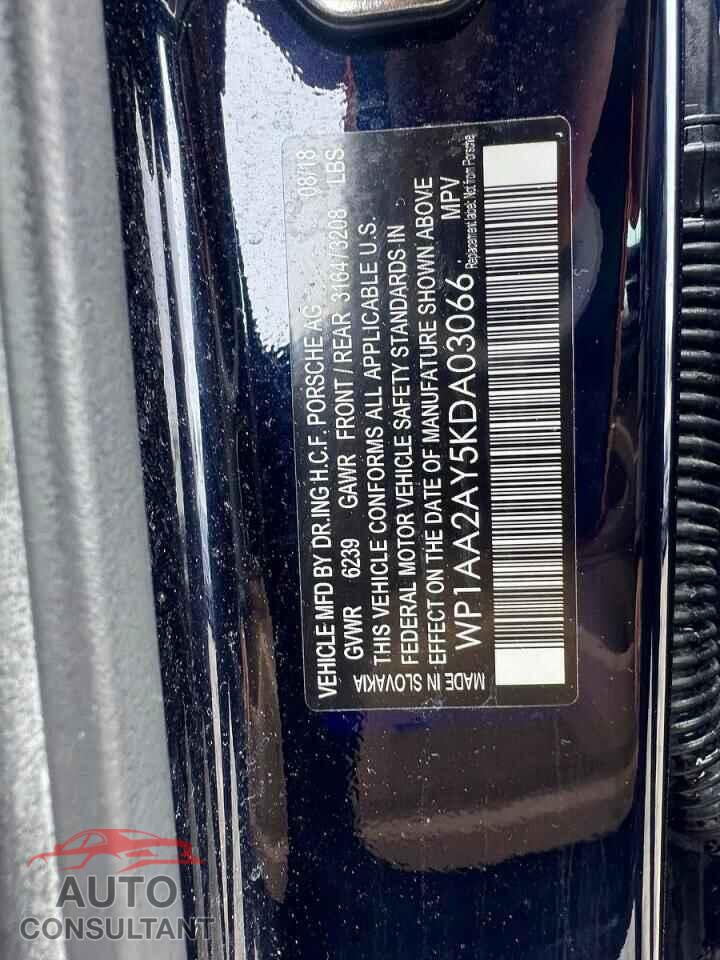 PORSCHE CAYENNE 2019 - WP1AA2AY5KDA03066