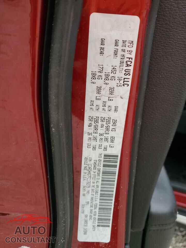 DODGE DURANGO 2015 - 1C4RDHAG7FC176279