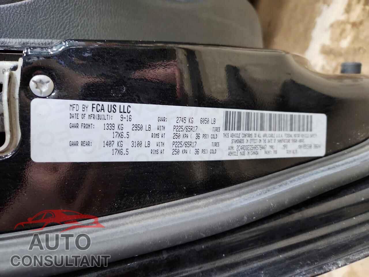 DODGE CARAVAN 2017 - 2C4RDGEG5HR575447