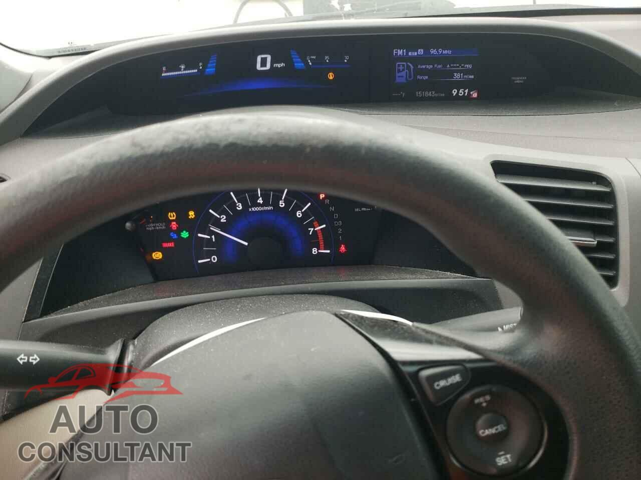 HONDA CIVIC 2012 - 19XFB2F53CE099363