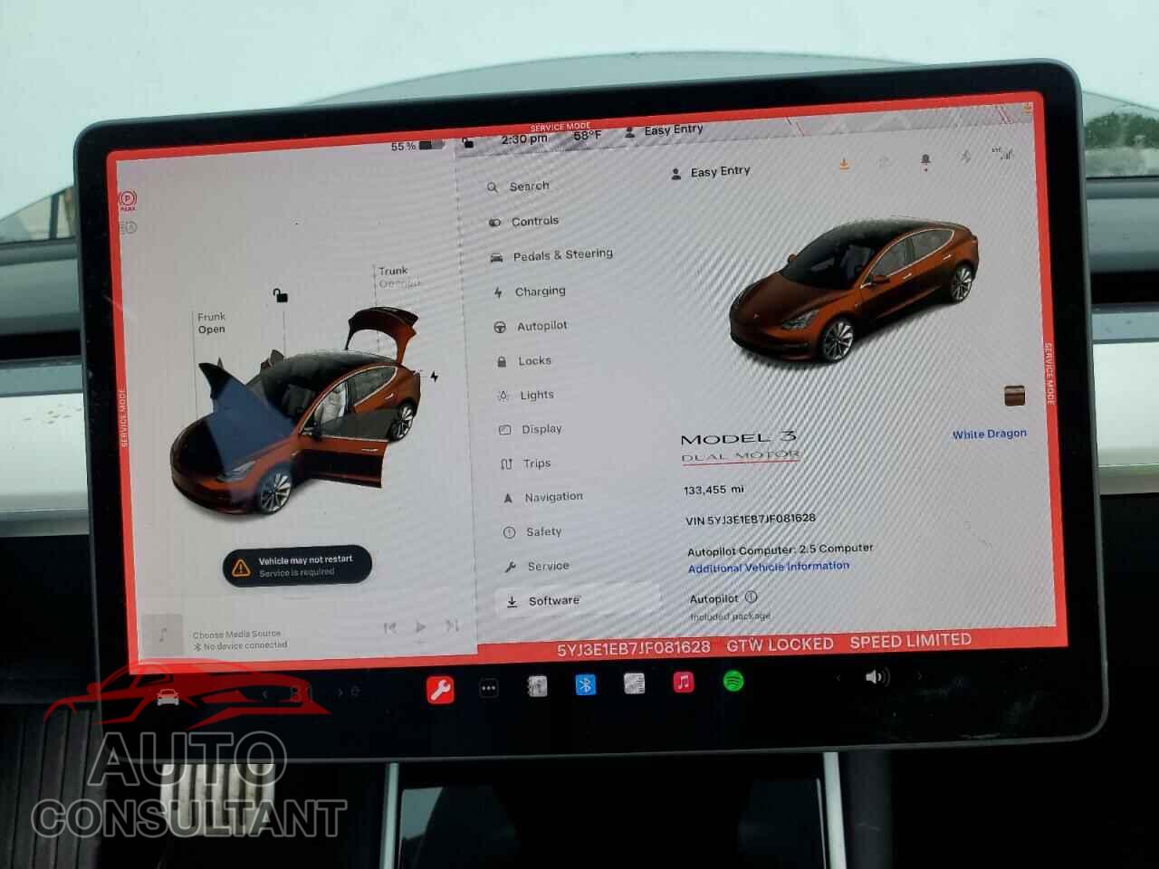 TESLA MODEL 3 2018 - 5YJ3E1EB7JF081628