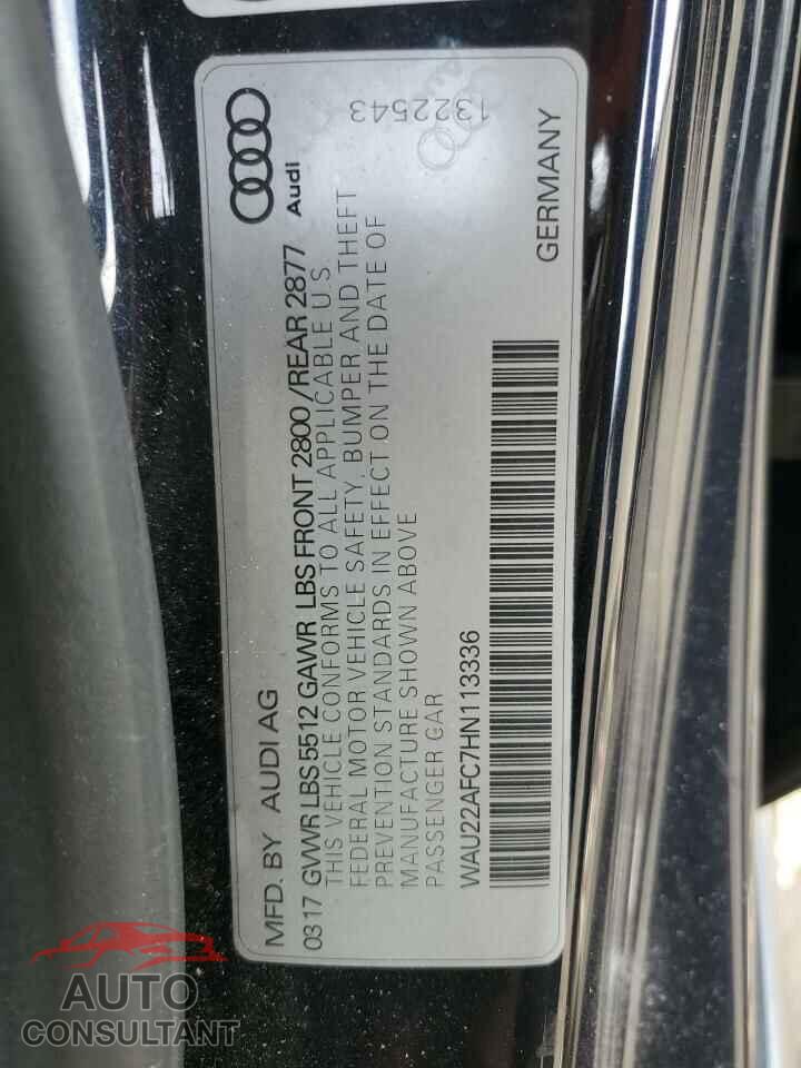 AUDI A7 2017 - WAU22AFC7HN113336