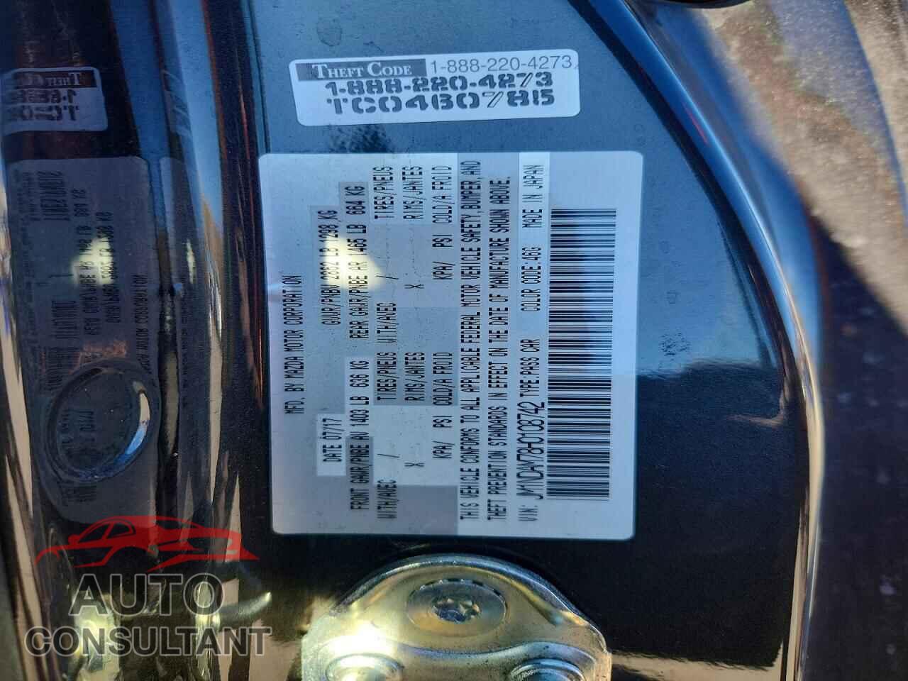 MAZDA MX5 2017 - JM1NDAM78H0108742