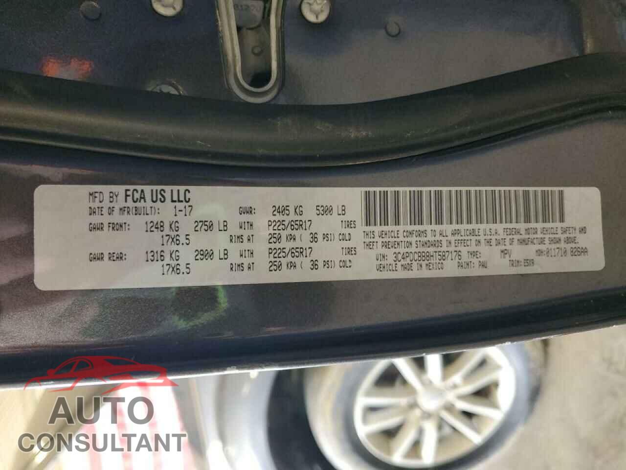 DODGE JOURNEY 2017 - 3C4PDCBB8HT587176