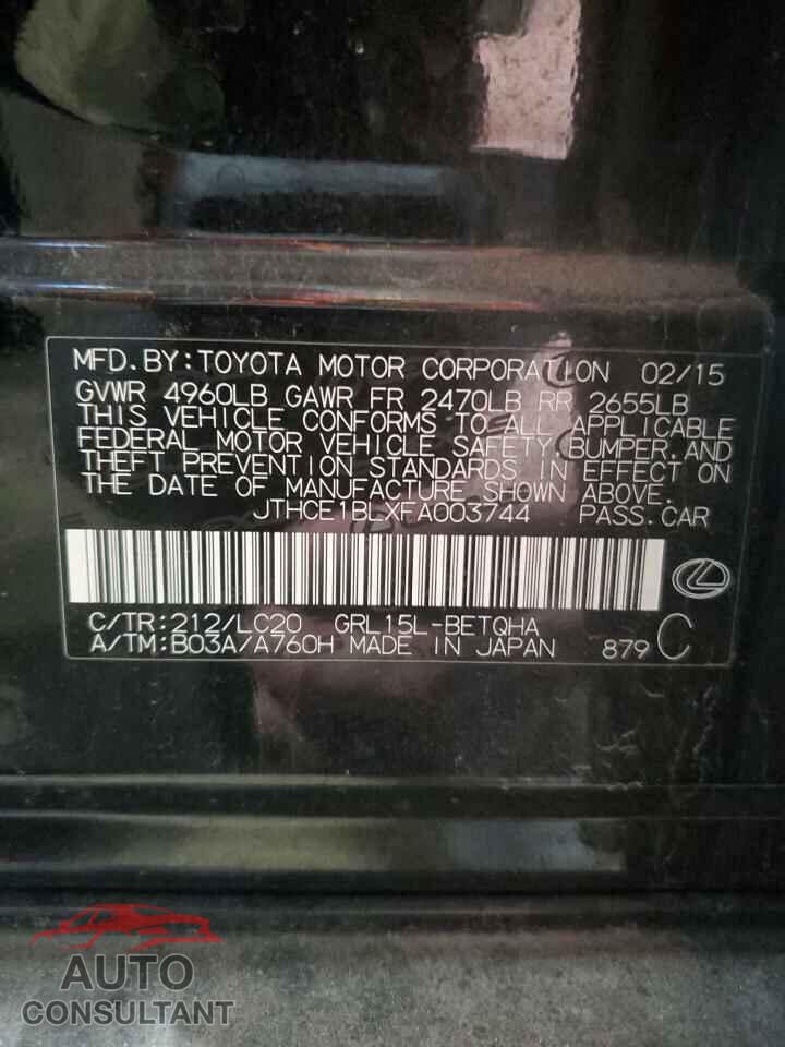 LEXUS GS350 2015 - JTHCE1BLXFA003744