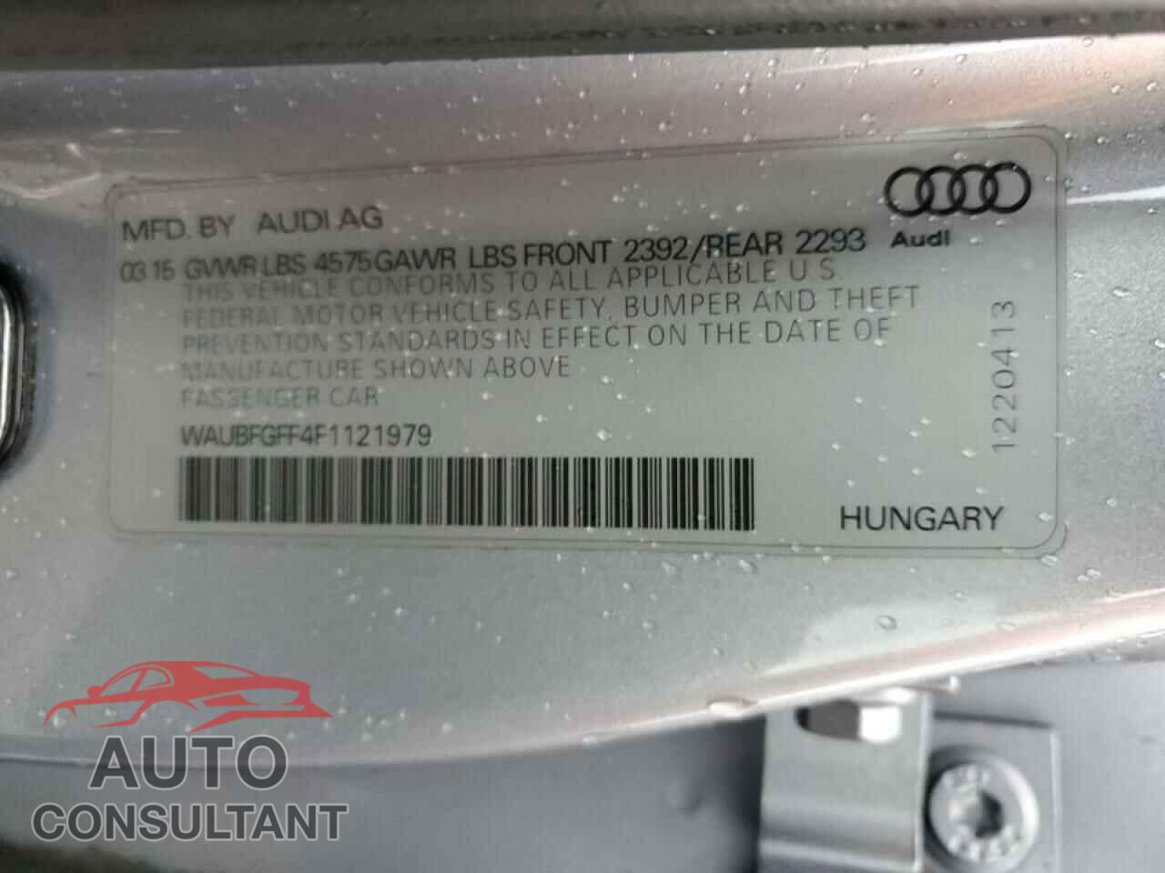 AUDI A3 2015 - WAUBFGFF4F1121979