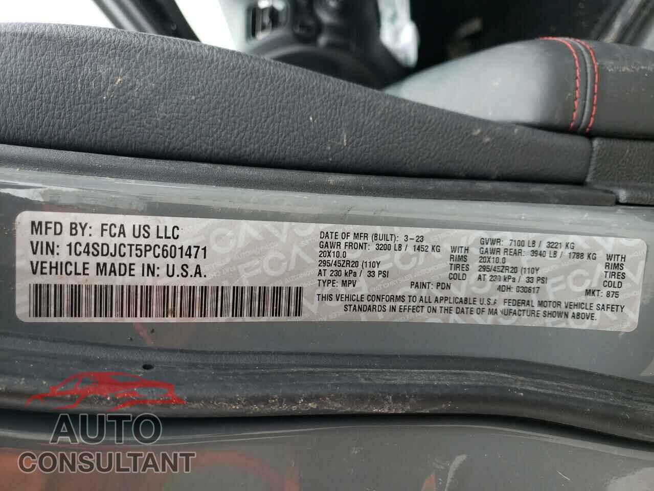 DODGE DURANGO 2023 - 1C4SDJCT5PC601471