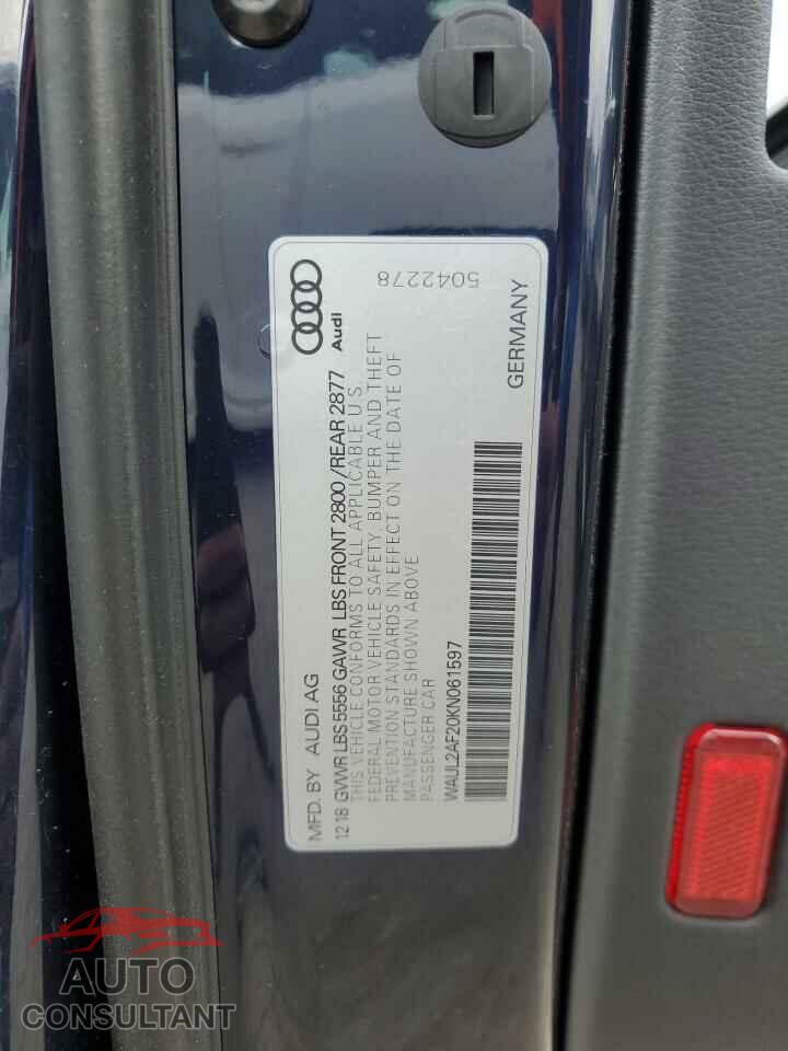 AUDI A6 2019 - WAUL2AF20KN061597