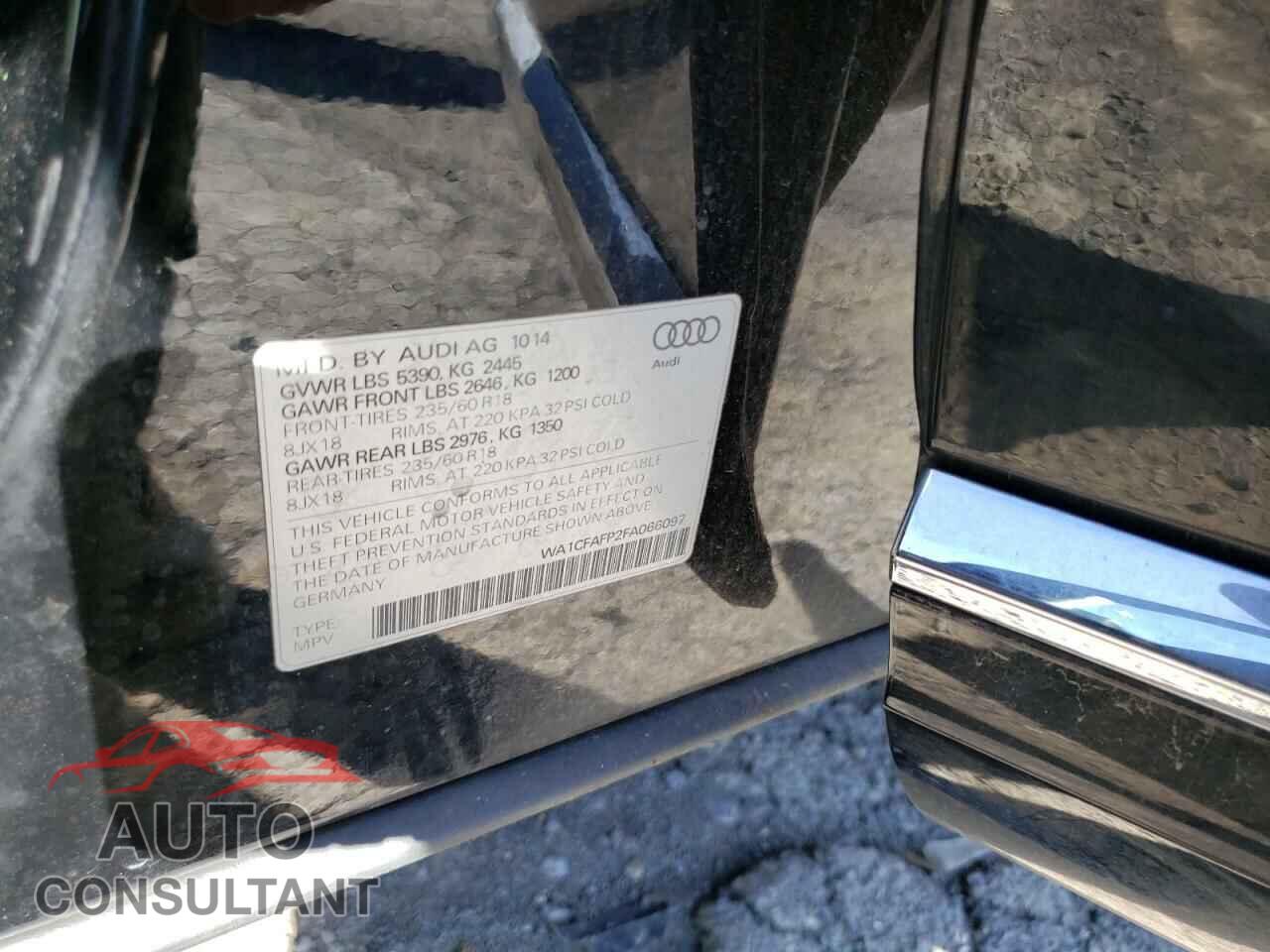 AUDI Q5 2015 - WA1CFAFP2FA066097
