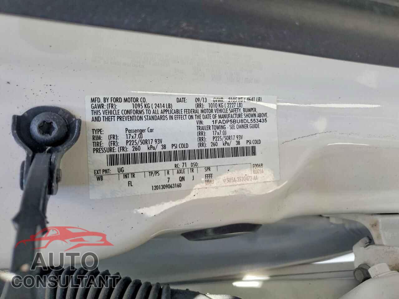 FORD CMAX 2013 - 1FADP5BU8DL553435