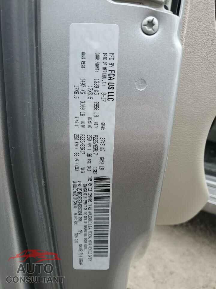 DODGE CARAVAN 2017 - 2C4RDGCG3HR857394