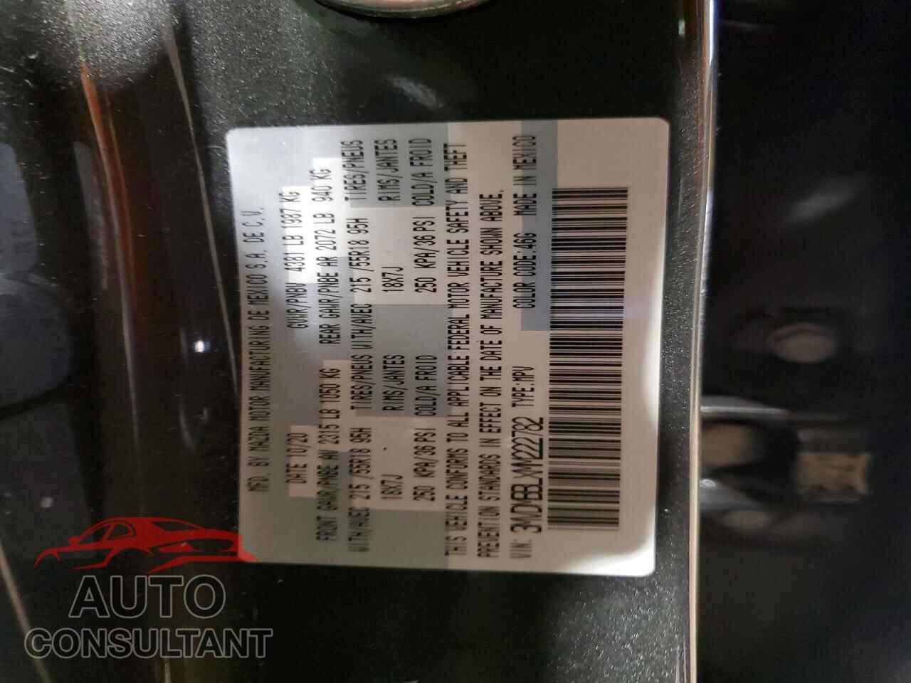 MAZDA CX30 2021 - 3MVDMBBLXMM222782