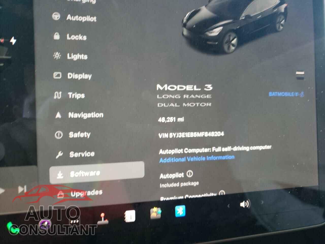 TESLA MODEL 3 2021 - 5YJ3E1EB5MF848204