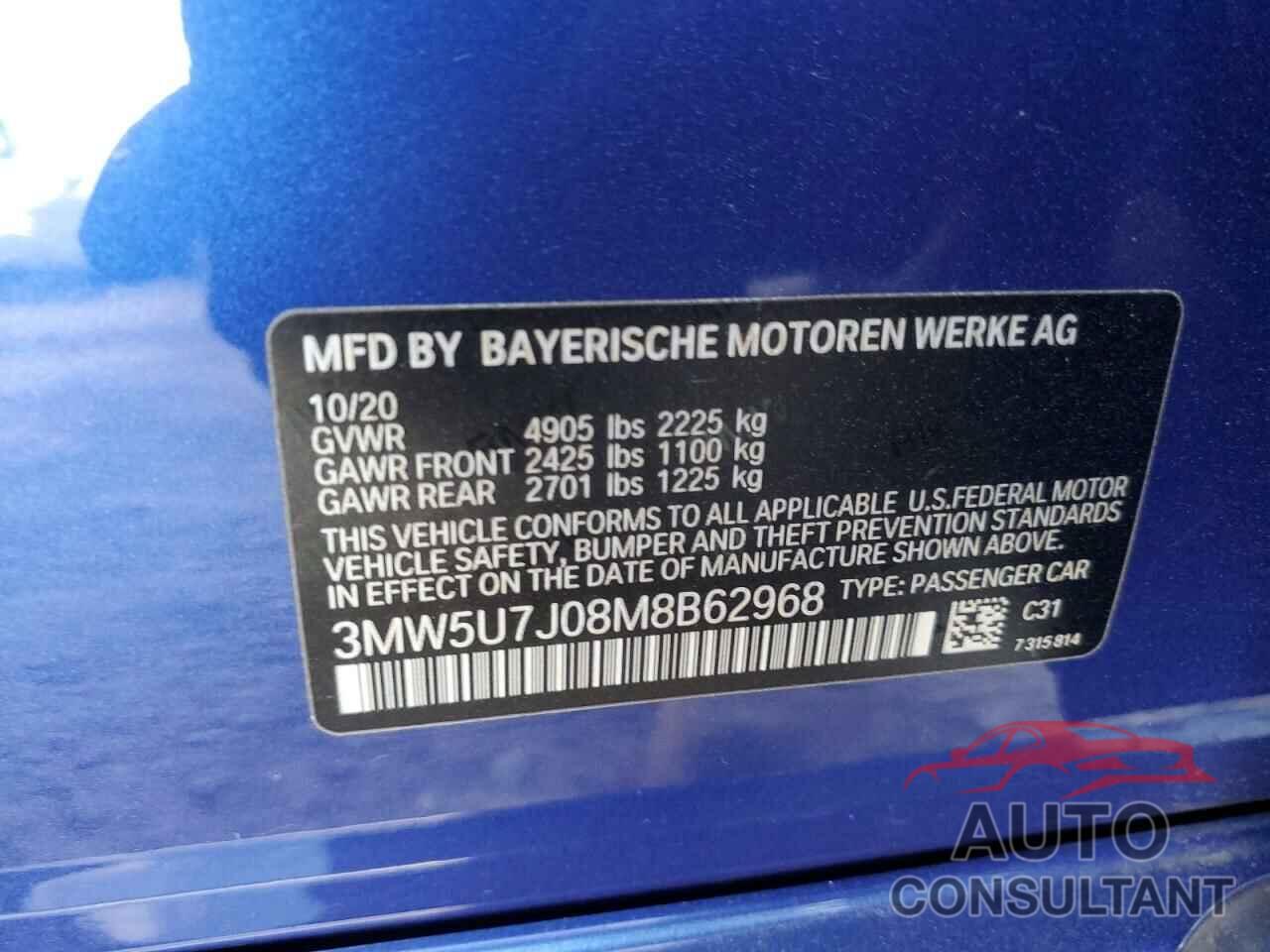 BMW M3 2021 - 3MW5U7J08M8B62968