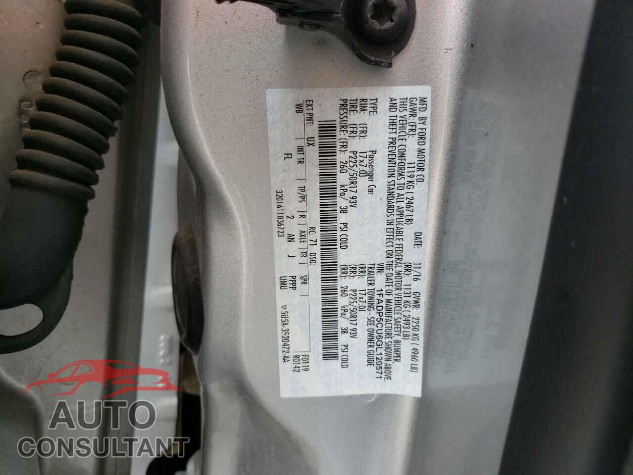 FORD CMAX 2016 - 1FADP5CU6GL120571