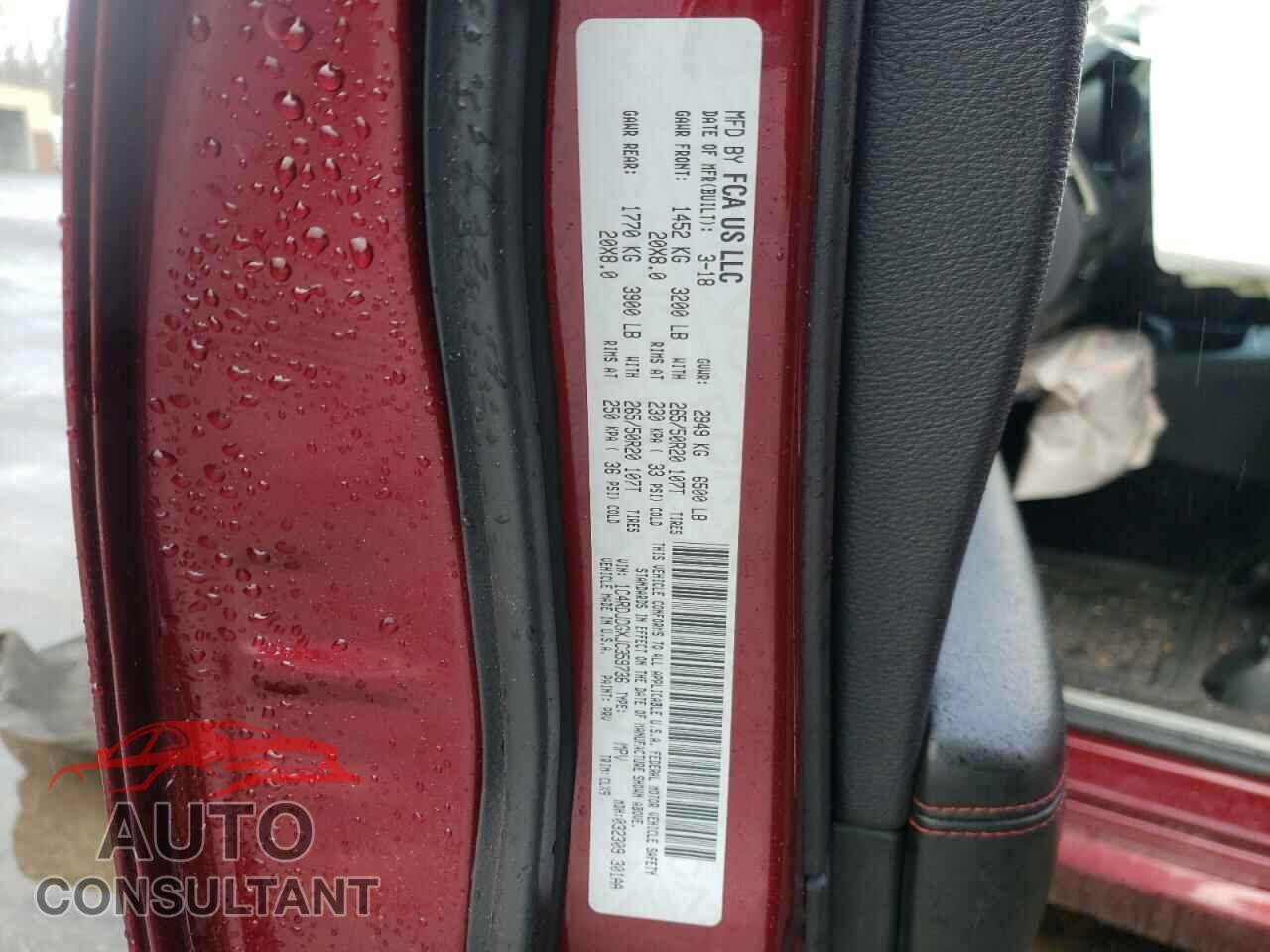 DODGE DURANGO 2018 - 1C4RDJDGXJC359736