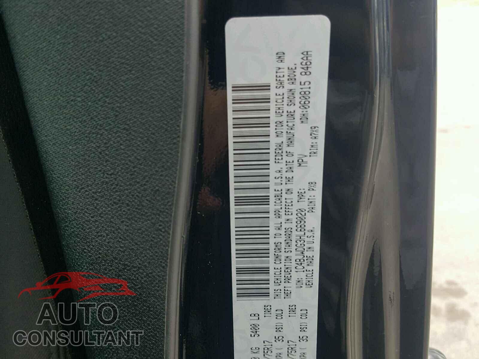 JEEP WRANGLER 2017 - 1C4BJWDG3HL669020