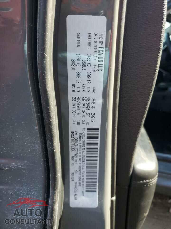 DODGE DURANGO 2019 - 1C4RDJDG1KC777409