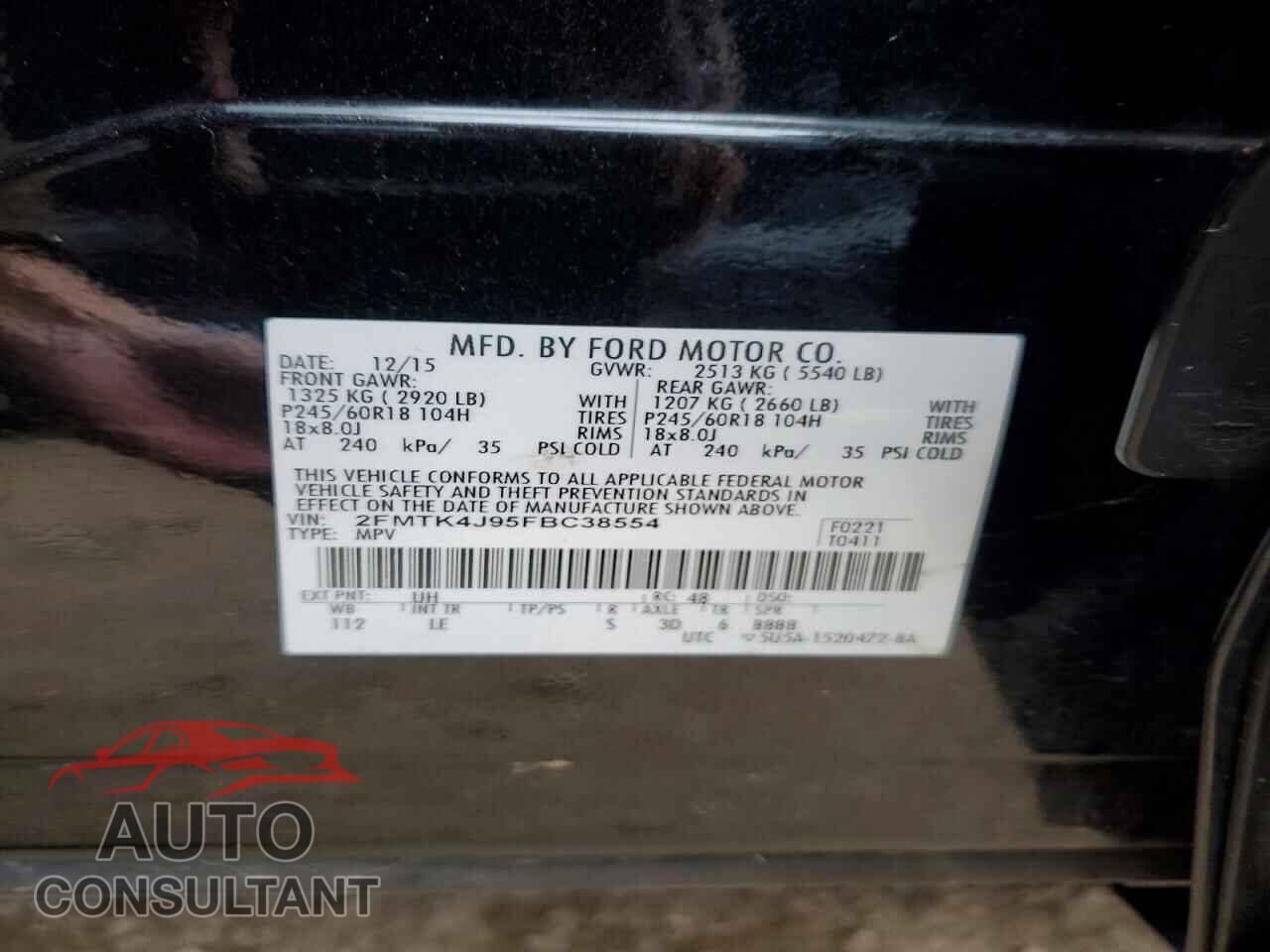 FORD EDGE 2015 - 2FMTK4J95FBC38554