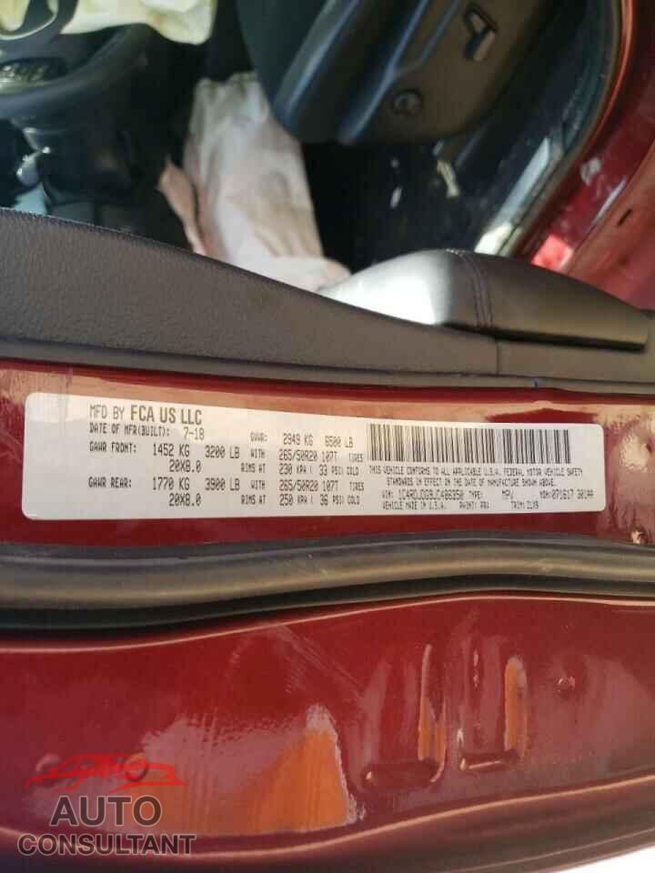 DODGE DURANGO 2018 - 1C4RDJDG9JC486350