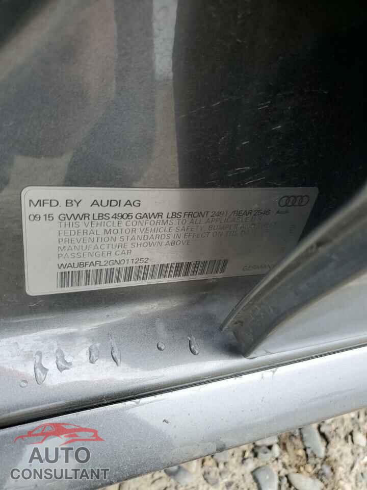 AUDI A4 2016 - WAUBFAFL2GN011252
