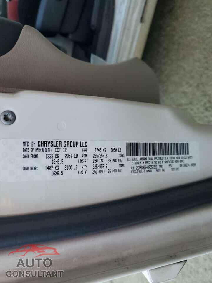 DODGE CARAVAN 2013 - 2C4RDGCG4DR552352