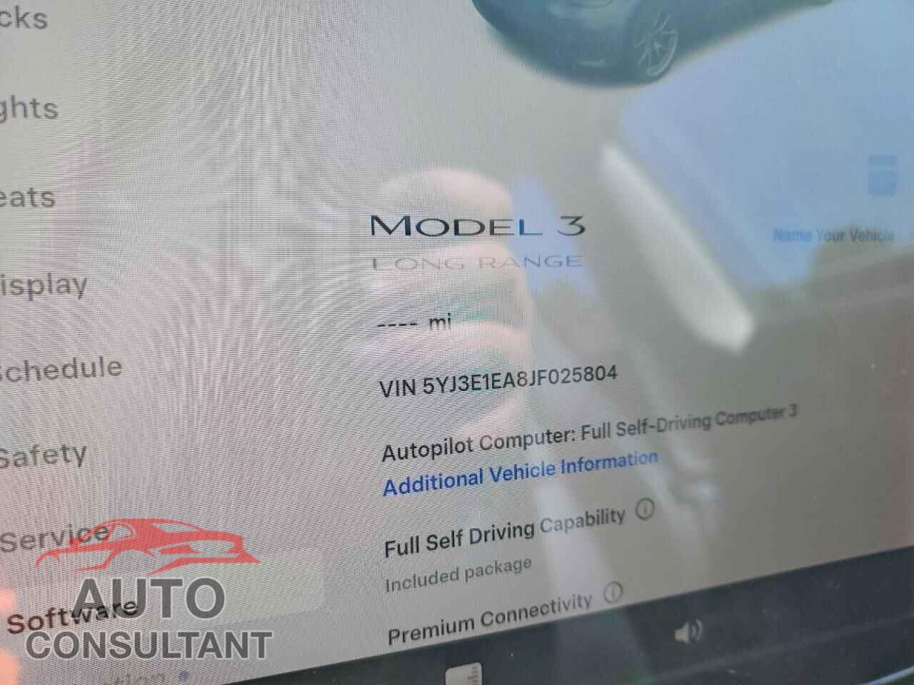 TESLA MODEL 3 2018 - 5YJ3E1EA8JF025804