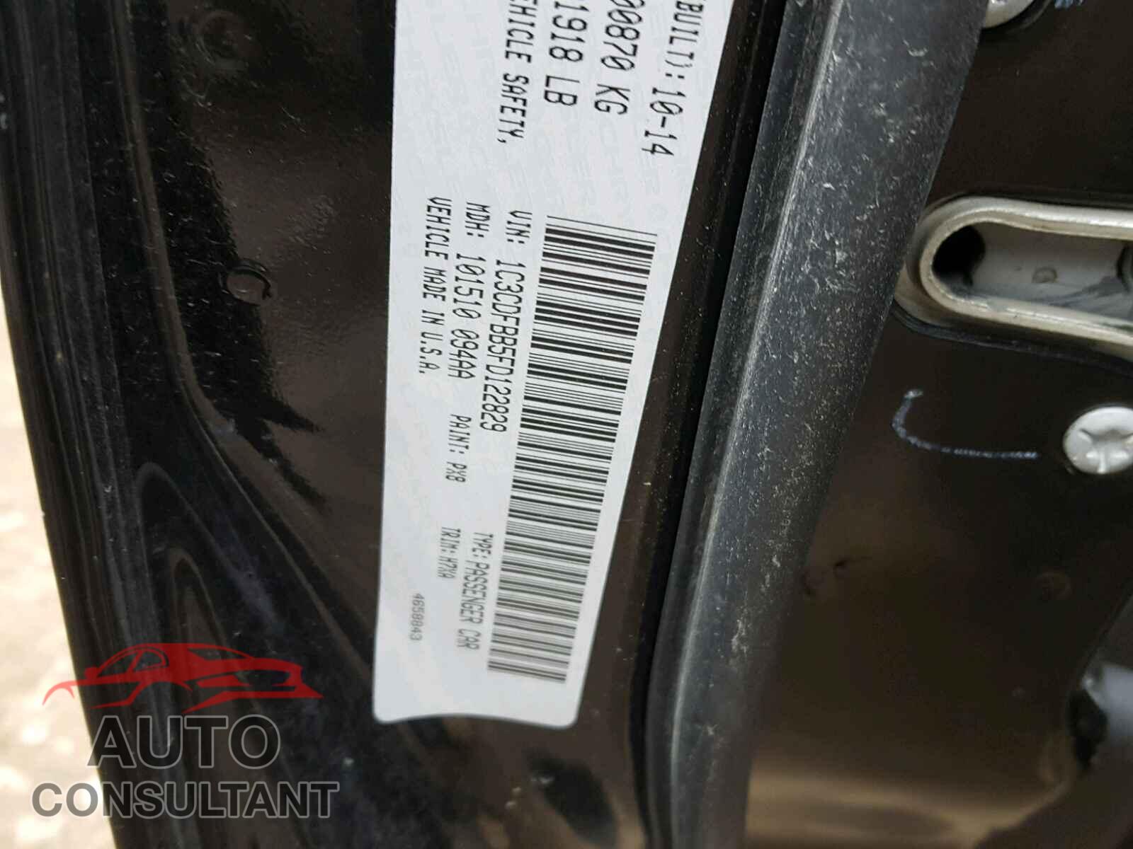 DODGE DART 2015 - 1C3CDFBB5FD122829