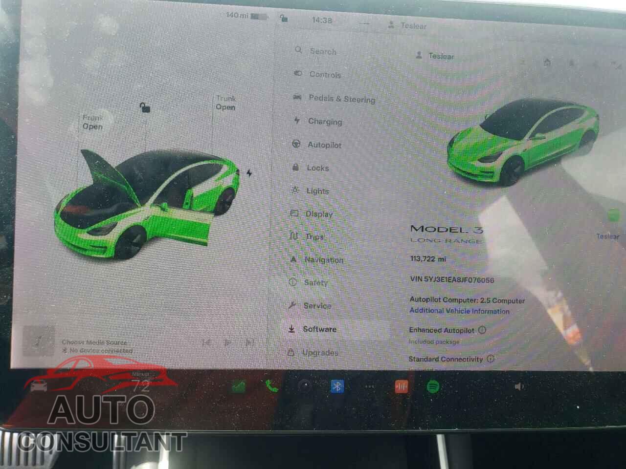 TESLA MODEL 3 2018 - 5YJ3E1EA8JF076056