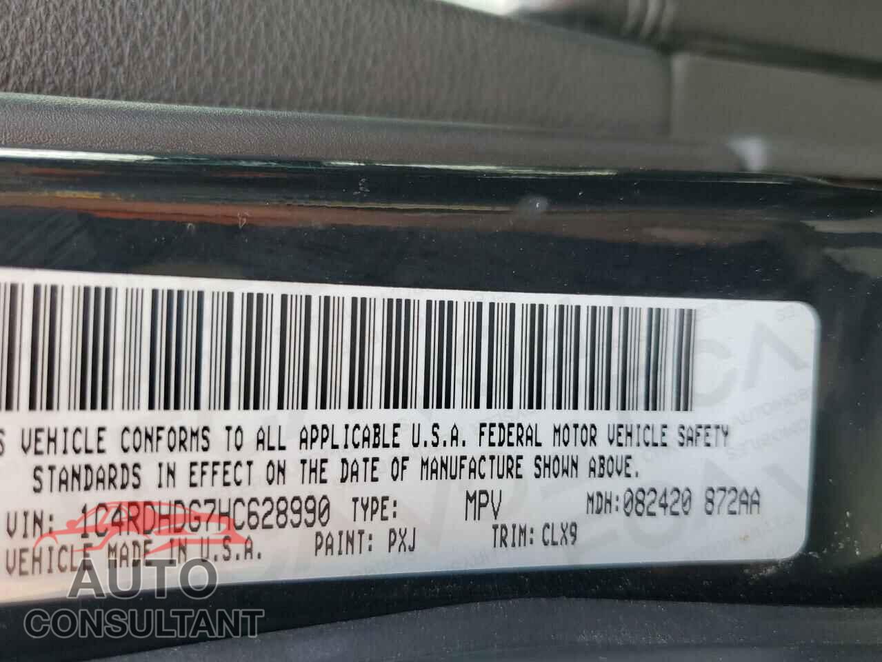 DODGE DURANGO 2017 - 1C4RDHDG7HC628990