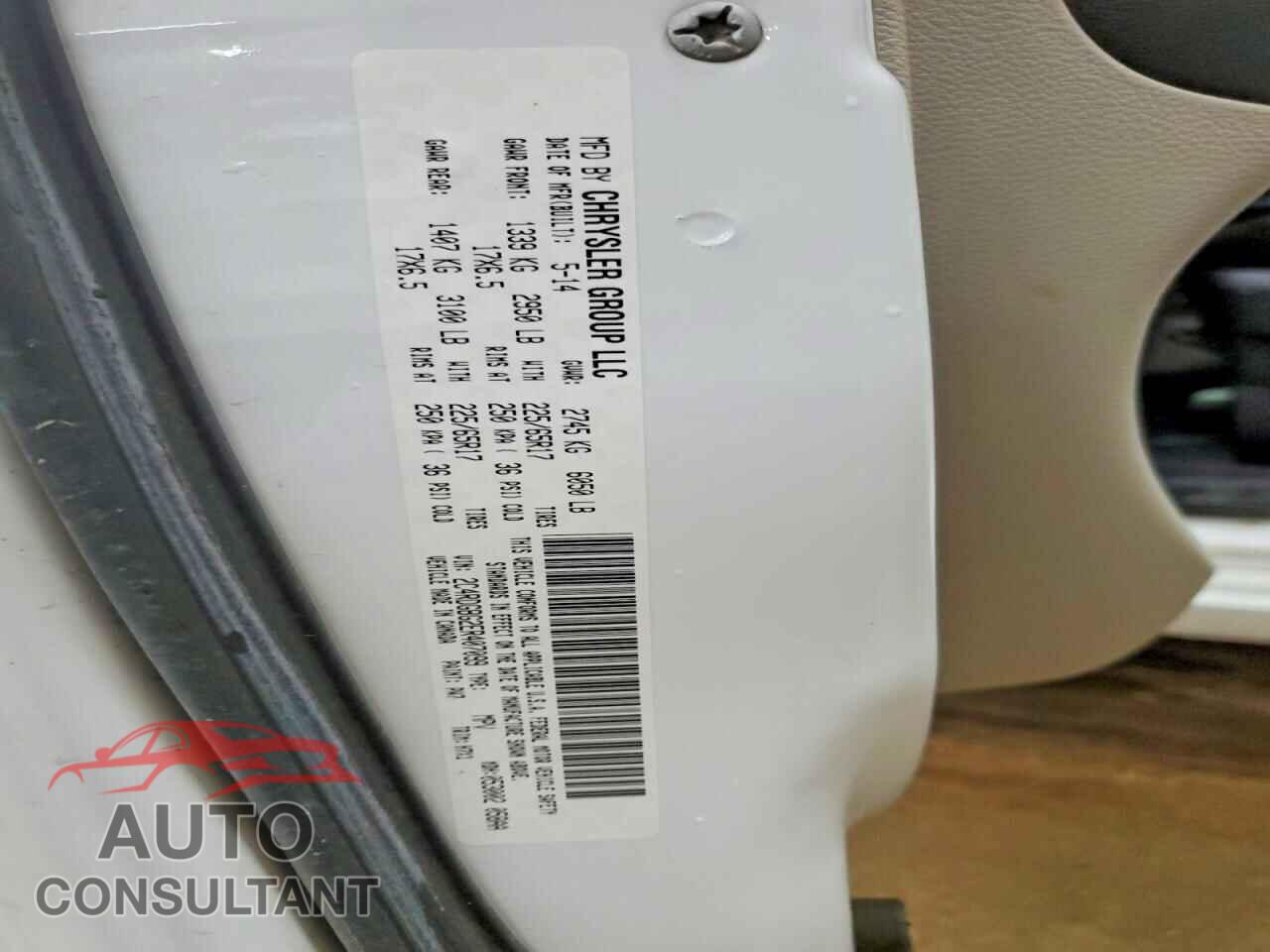 DODGE CARAVAN 2014 - 2C4RDGBG2ER407099