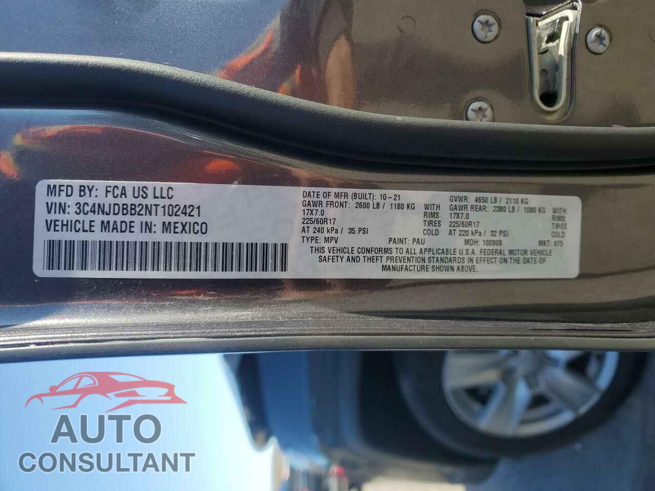 JEEP COMPASS 2022 - 3C4NJDBB2NT102421