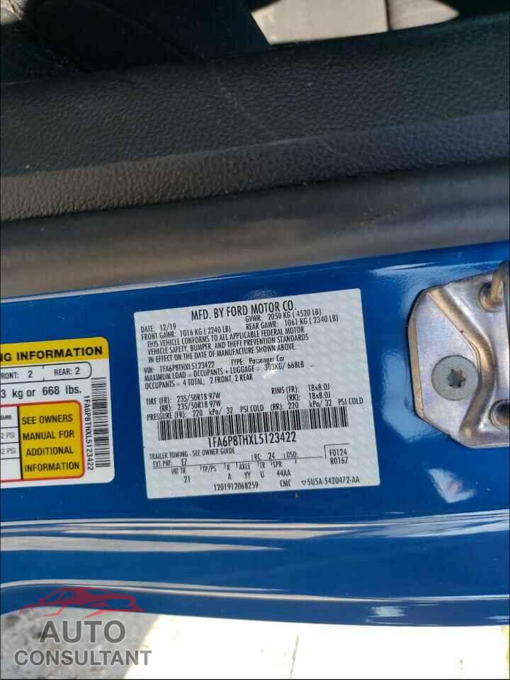 FORD MUSTANG 2020 - 1FA6P8THXL5123422