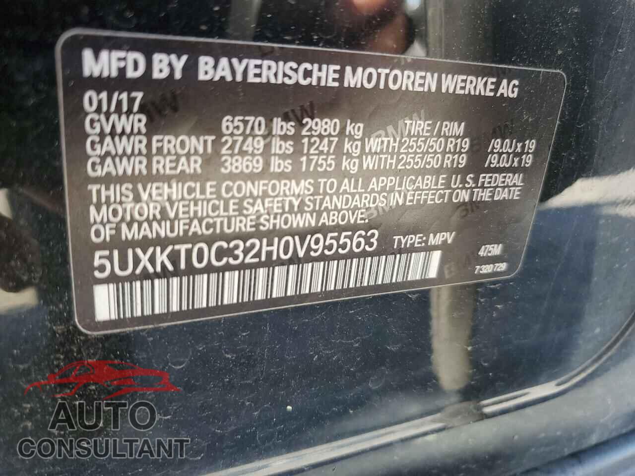 BMW X5 2017 - 5UXKT0C32H0V95563