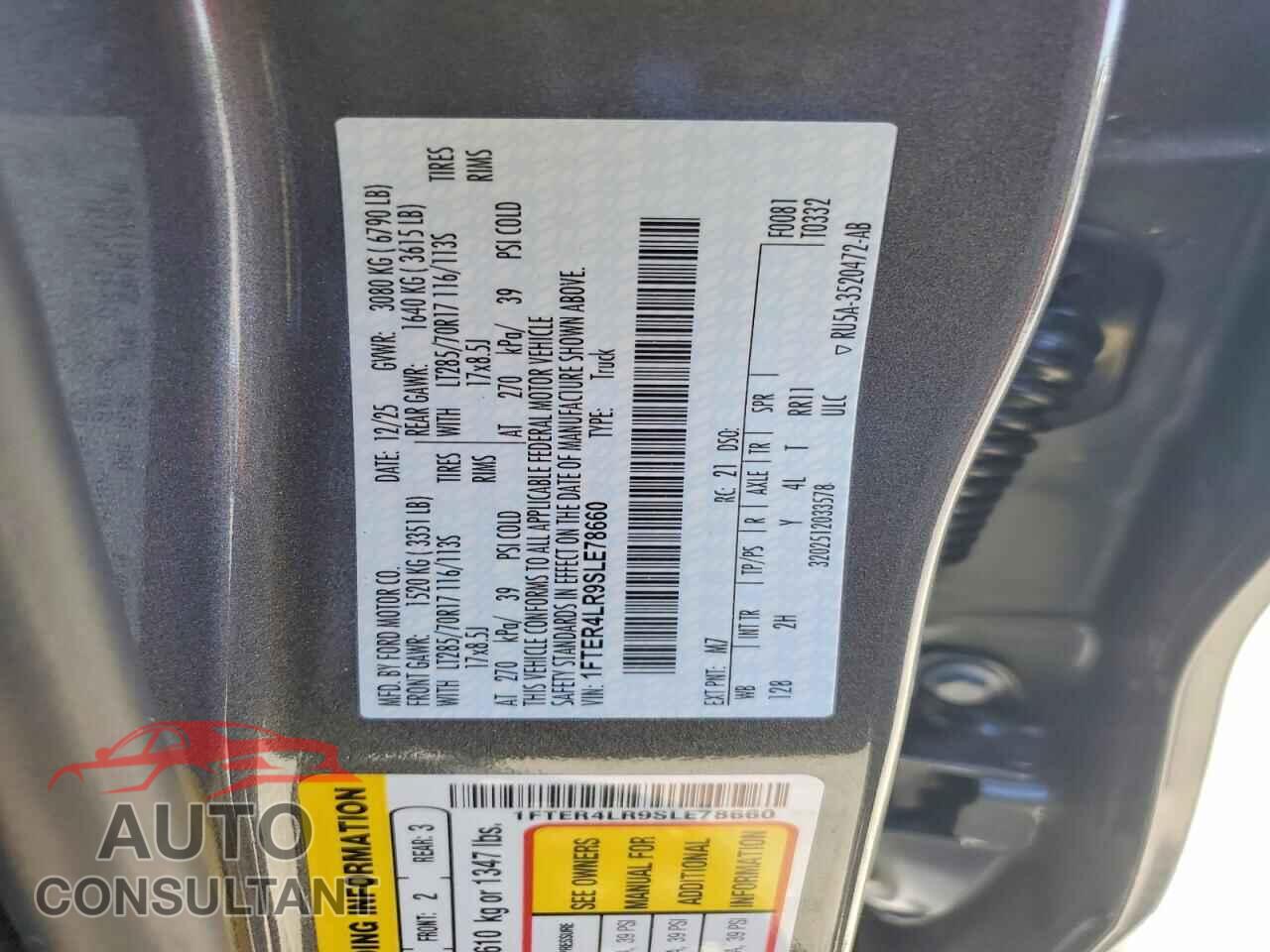 FORD RANGER 2025 - 1FTER4LR9SLE78660