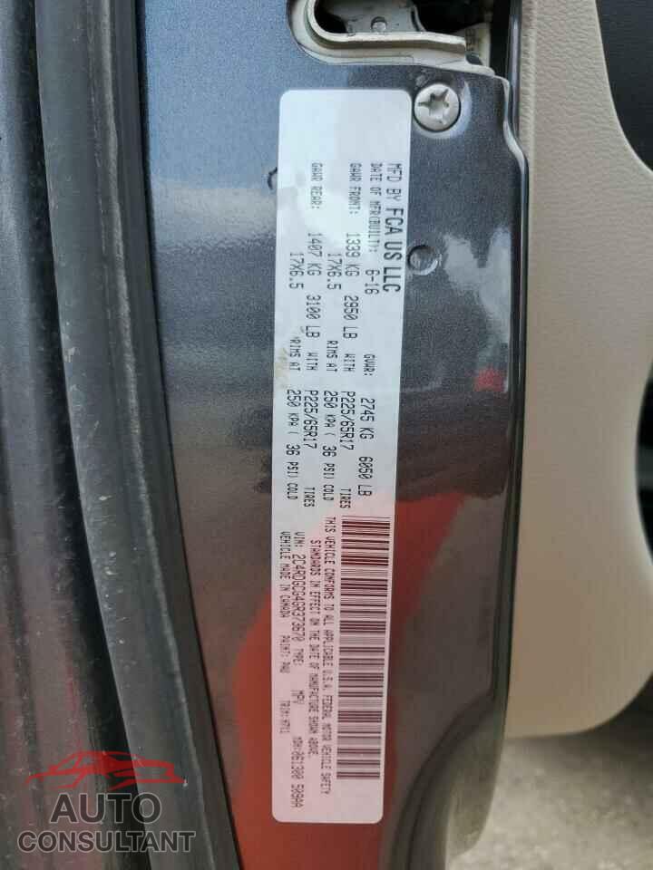 DODGE CARAVAN 2016 - 2C4RDGCG4GR373670