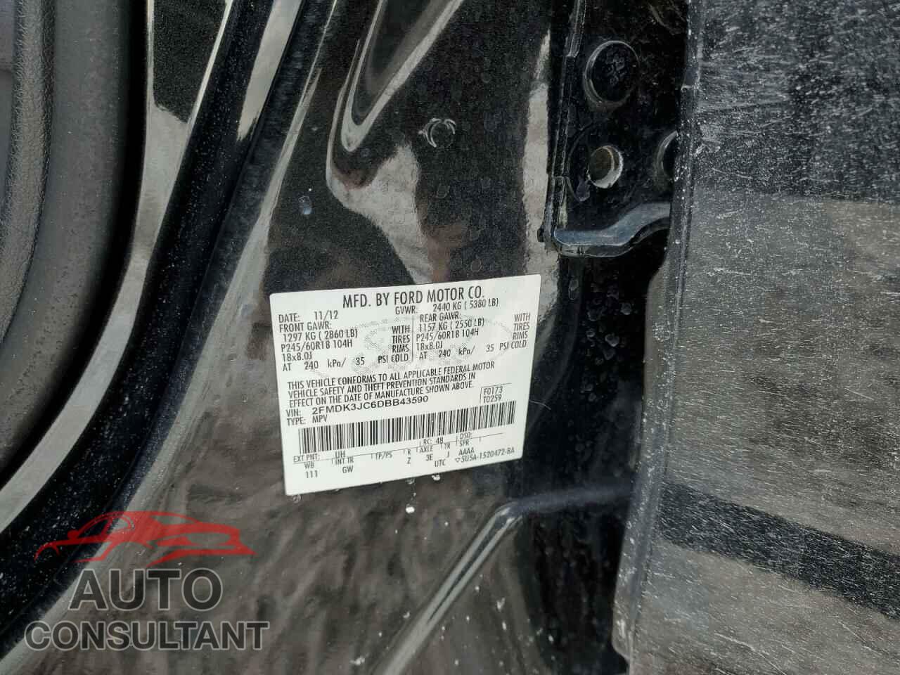 FORD EDGE 2013 - 2FMDK3JC6DBB43590