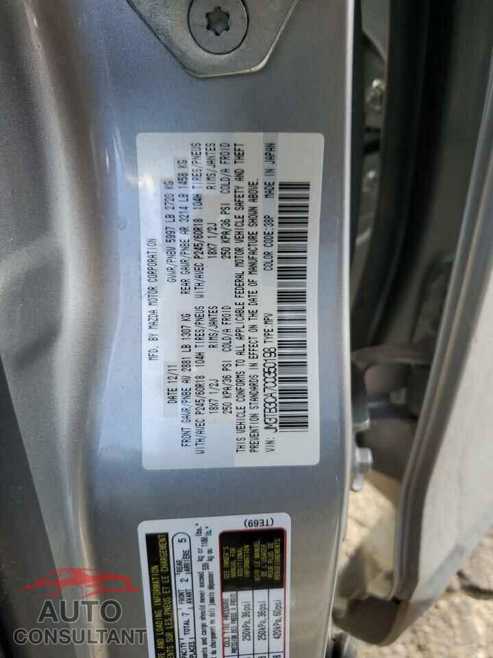 MAZDA CX-9 2012 - JM3TB3CA7C0350198