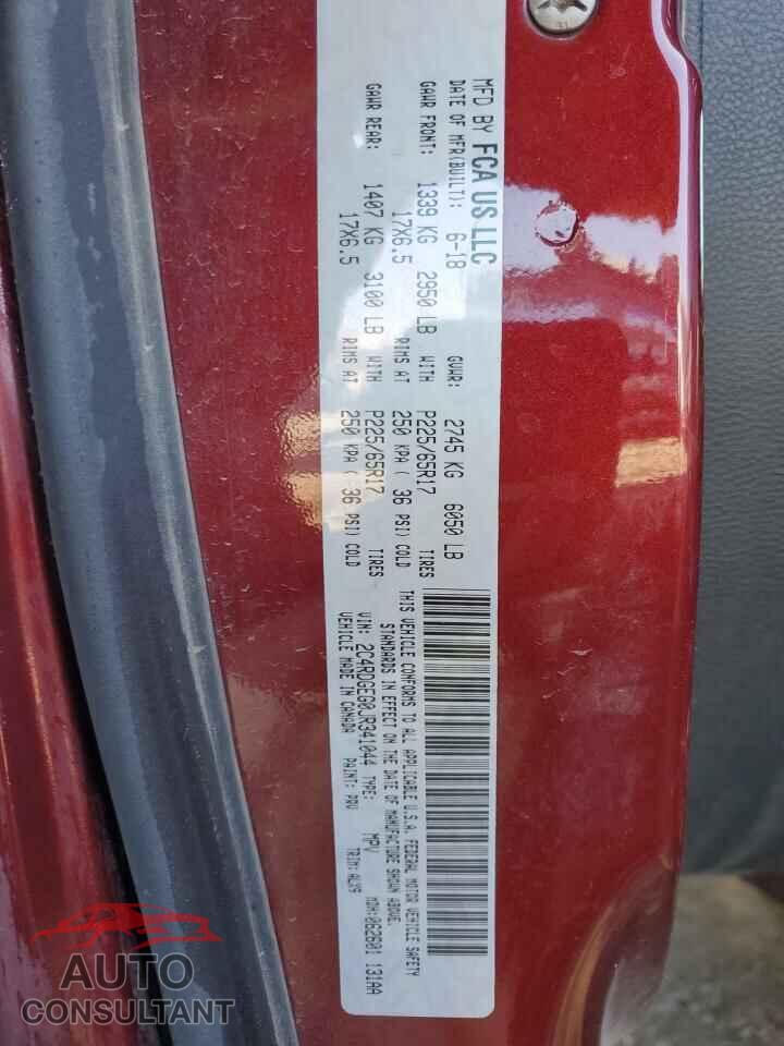 DODGE CARAVAN 2018 - 2C4RDGEG0JR341044