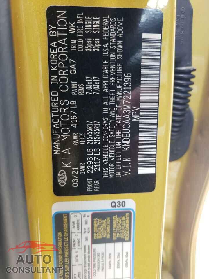 KIA SELTOS 2021 - KNDEUCAA3M7221396