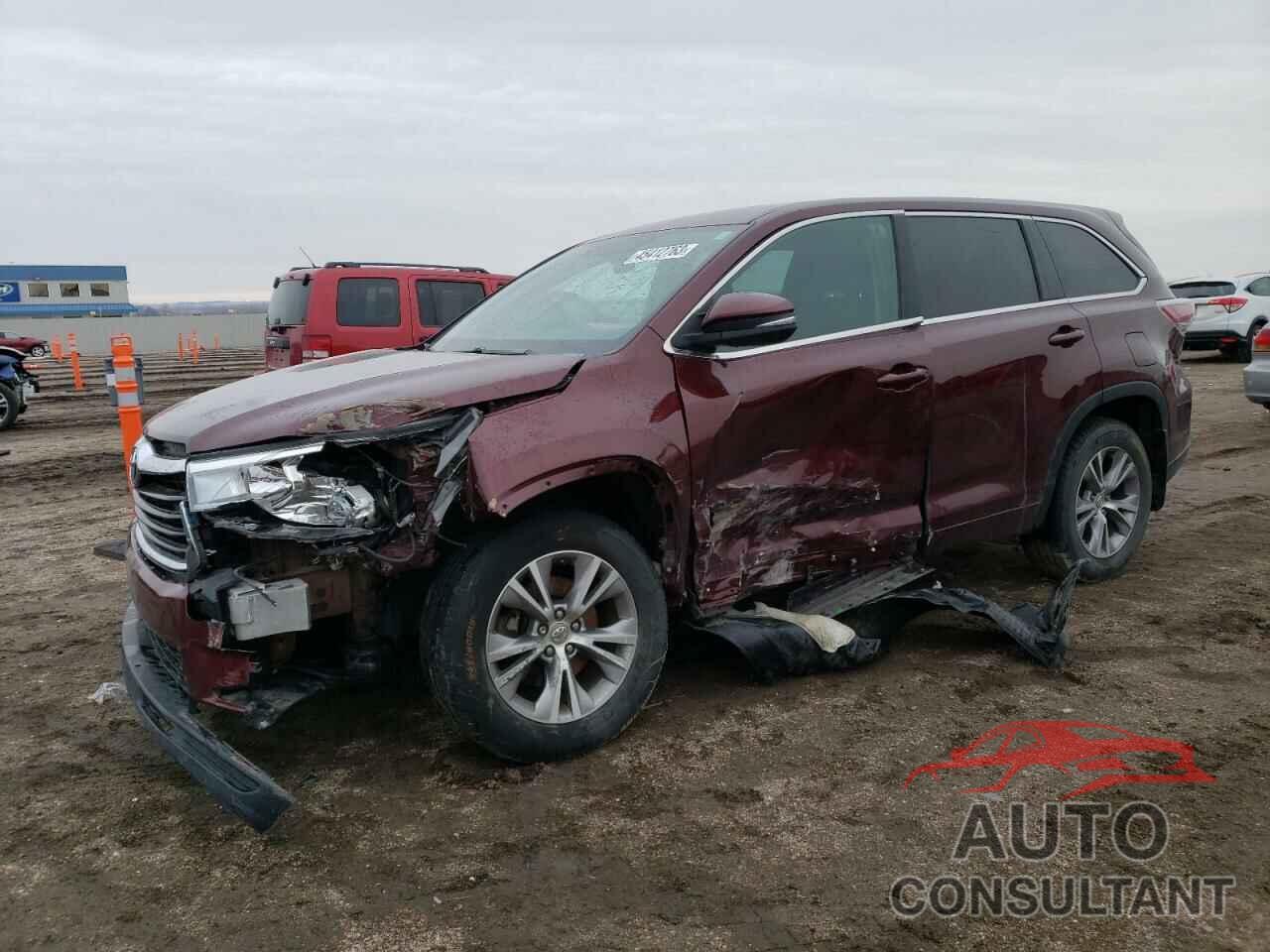 TOYOTA HIGHLANDER 2015 - 5TDBKRFH1FS197366
