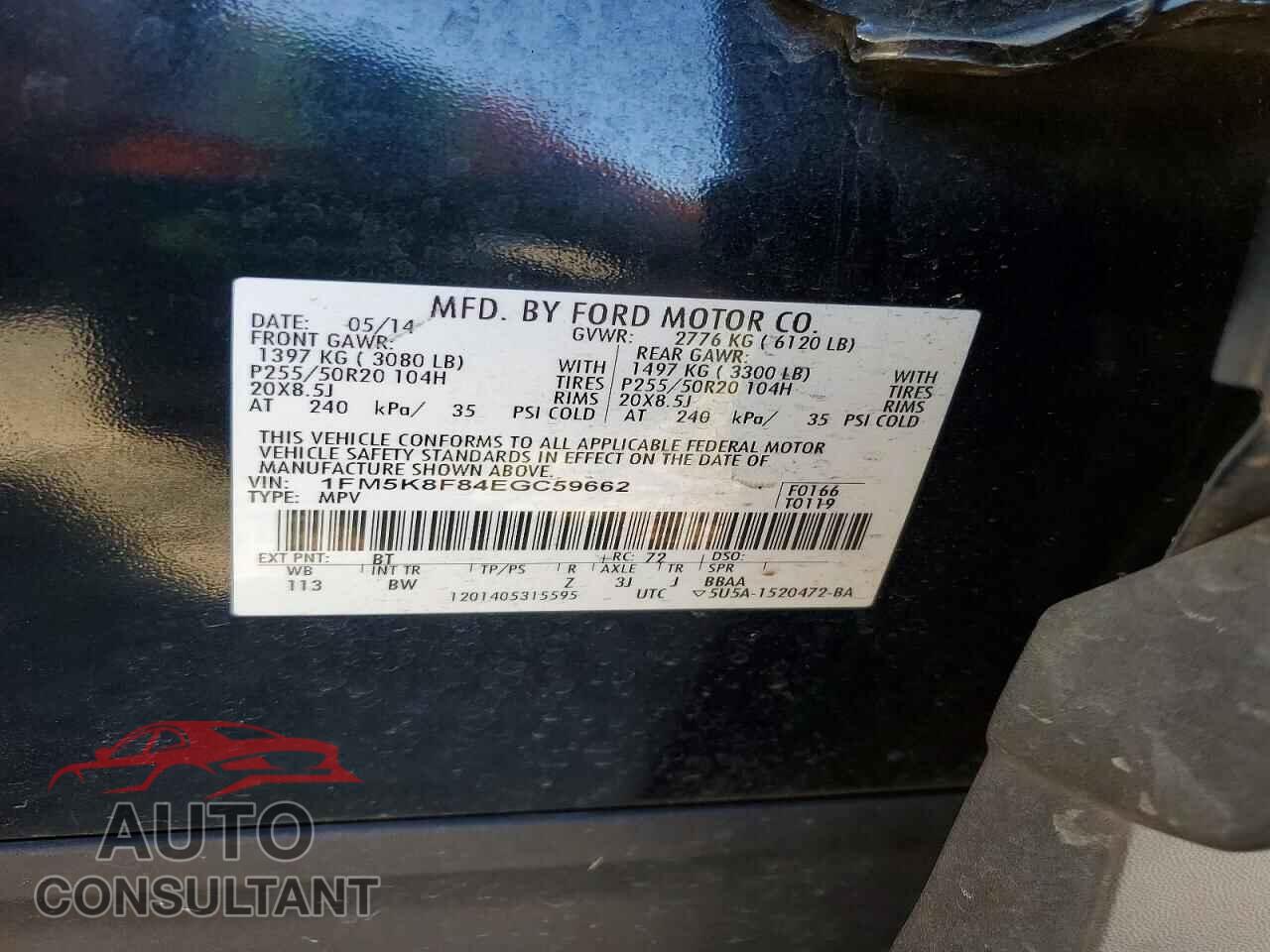FORD EXPLORER 2014 - 1FM5K8F84EGC59662